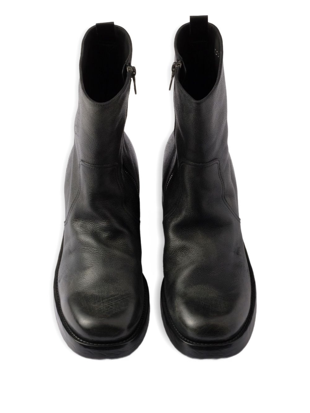 zipped block-heel boots - 4