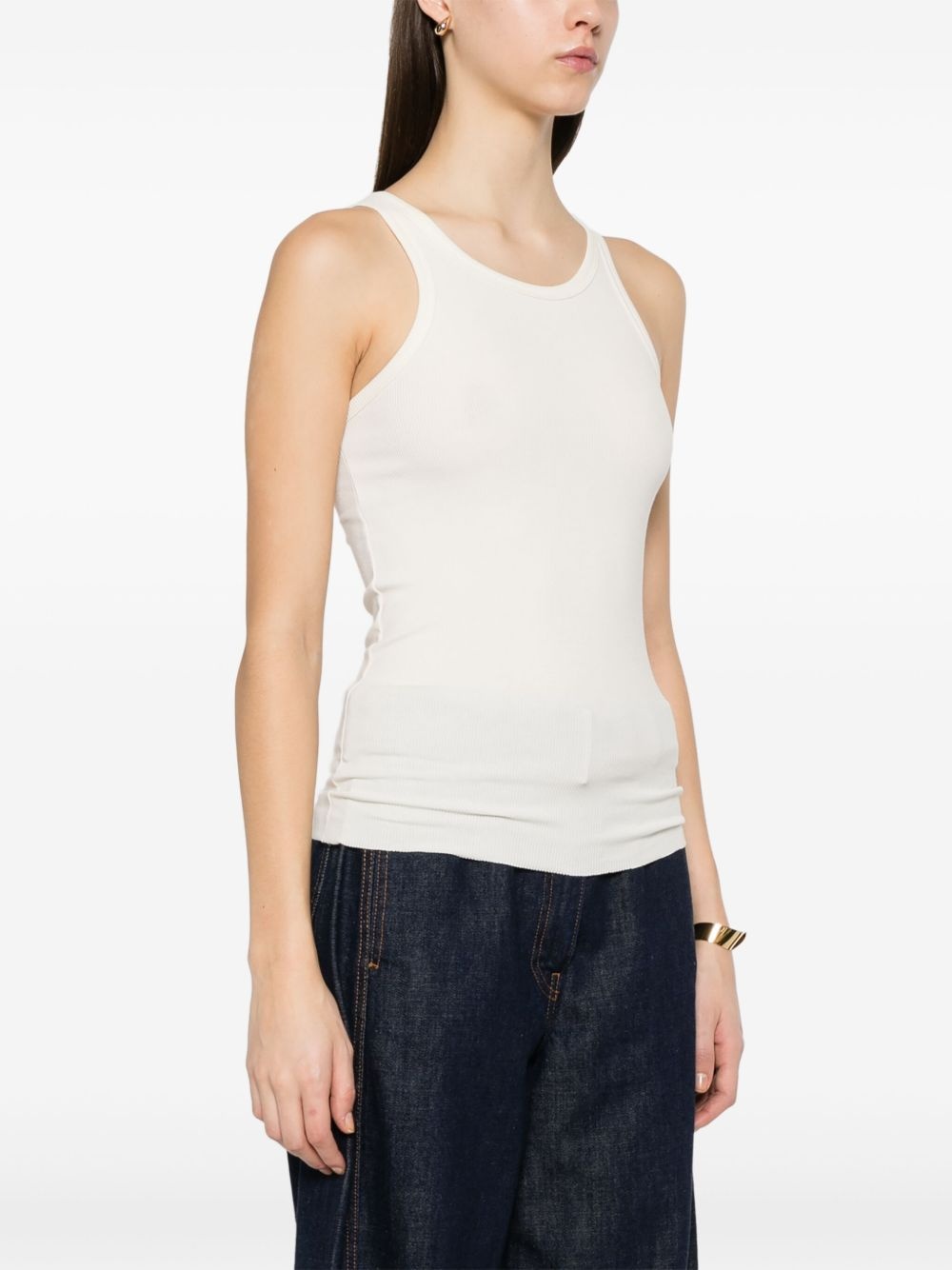fine-ribbed tank top - 3