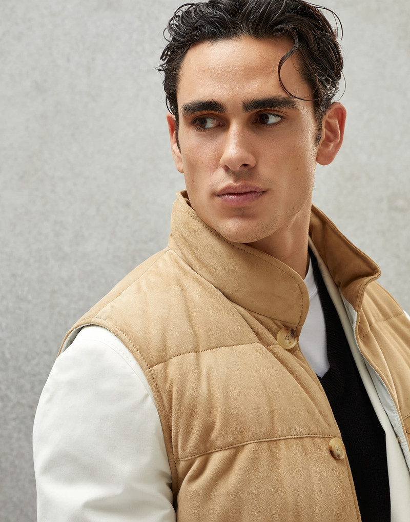 Suede down vest 3