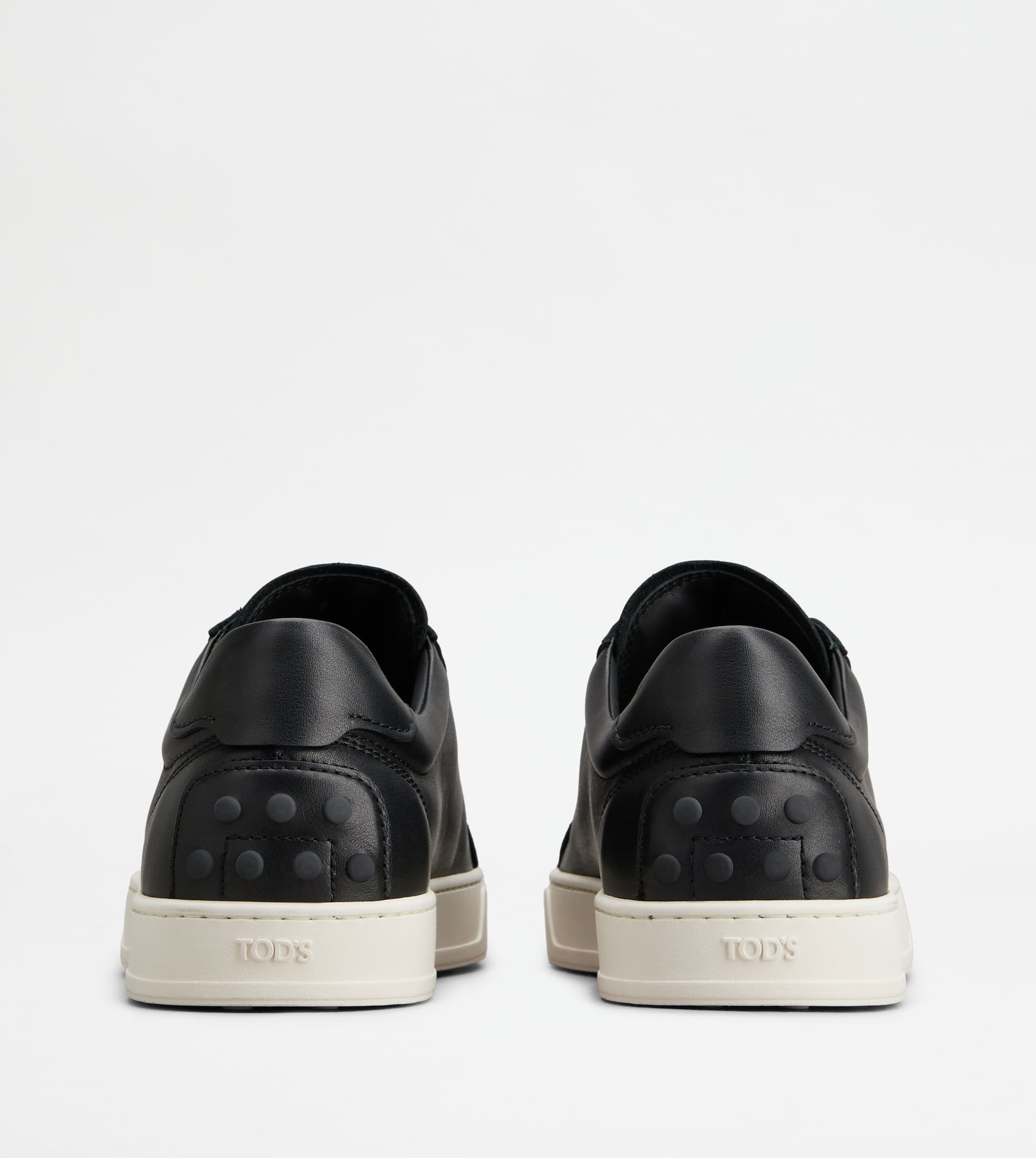 SNEAKERS IN LEATHER - BLACK - 3