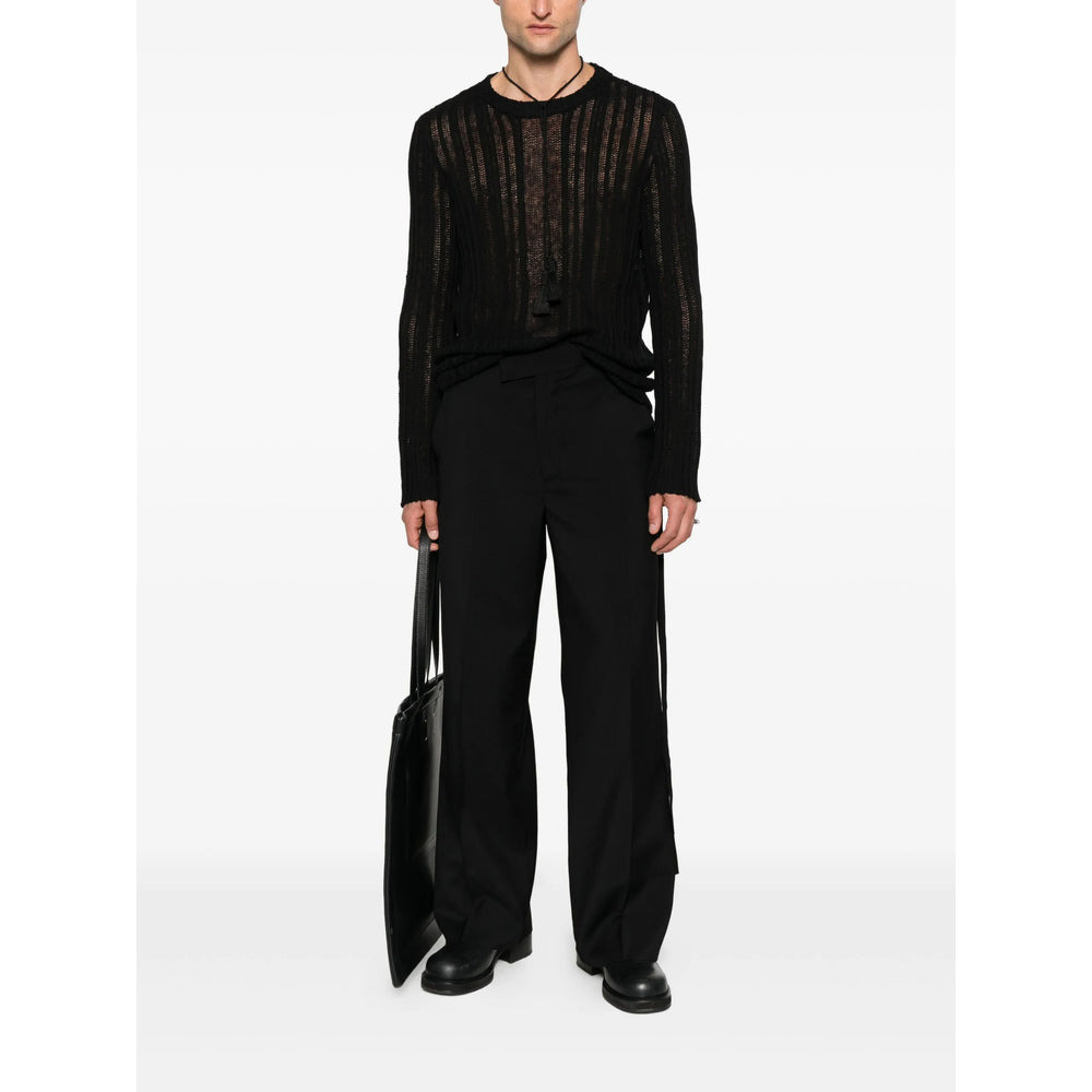 Ann Demeulemeester Black Trousers - Regular & Straight-Leg Trousers Men - 2
