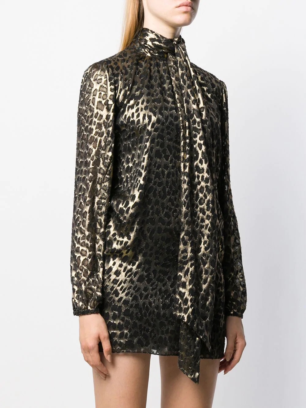 leopard-print shift dress - 3