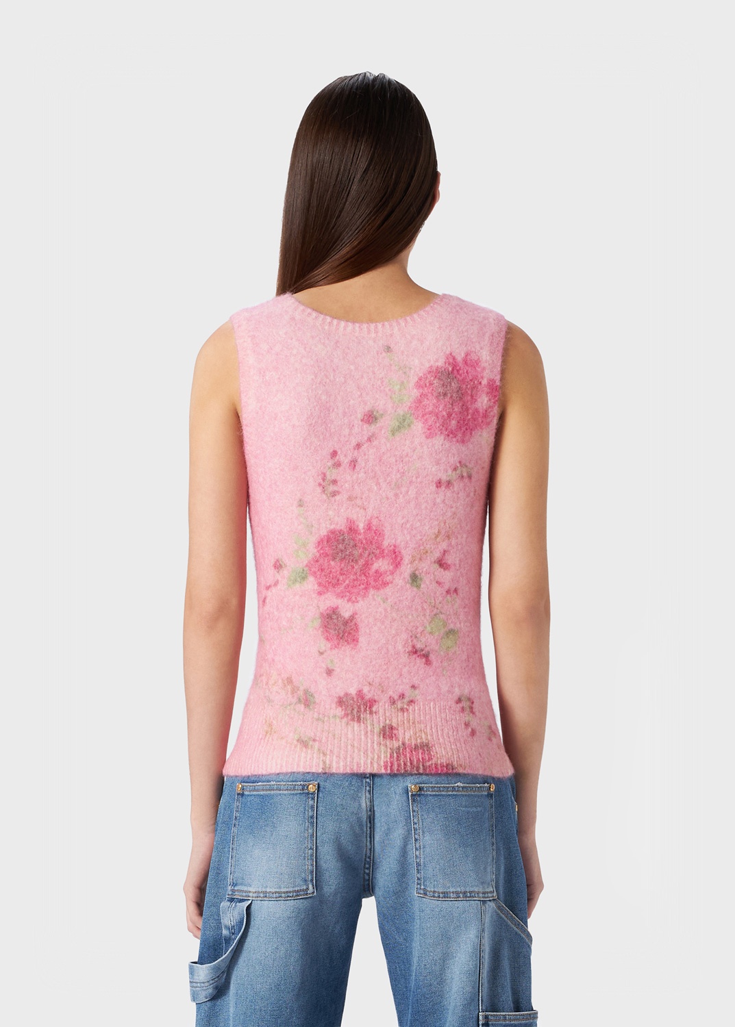 ALPACA BLEND TOP WITH ROSES PRINT - 4