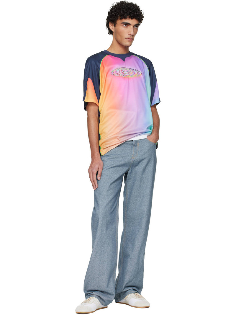 CASABLANCA Multicolor Short Sleeve Football T-shirt outlook