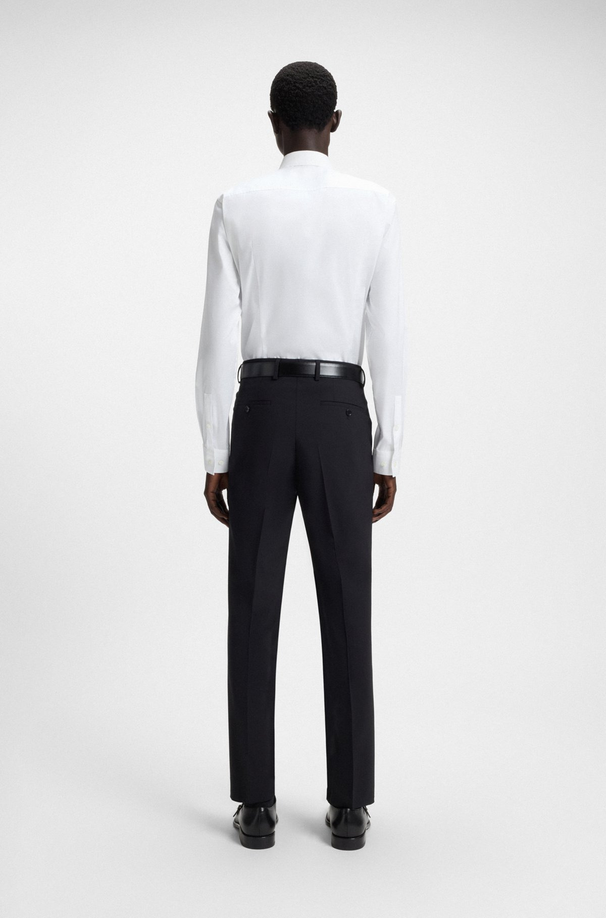 SLIM-FIT SHIRT IN EASY-IRON AUSTRIAN COTTON POPLIN - 5