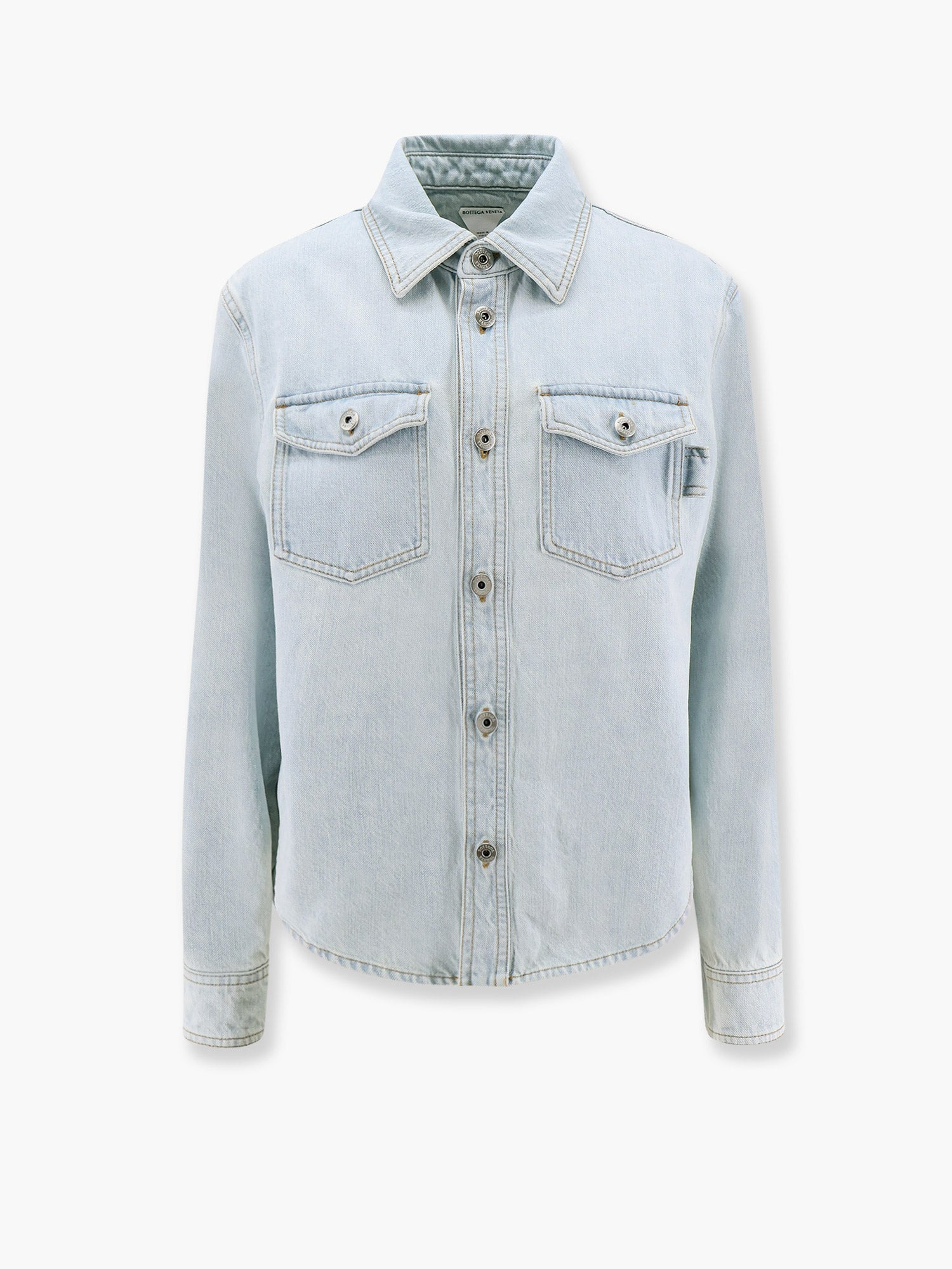 Bottega Veneta Denim Shirt With Extra Bleach Wash - 1