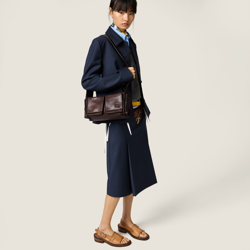Miu Miu Utilitaire nappa leather shoulder bag outlook