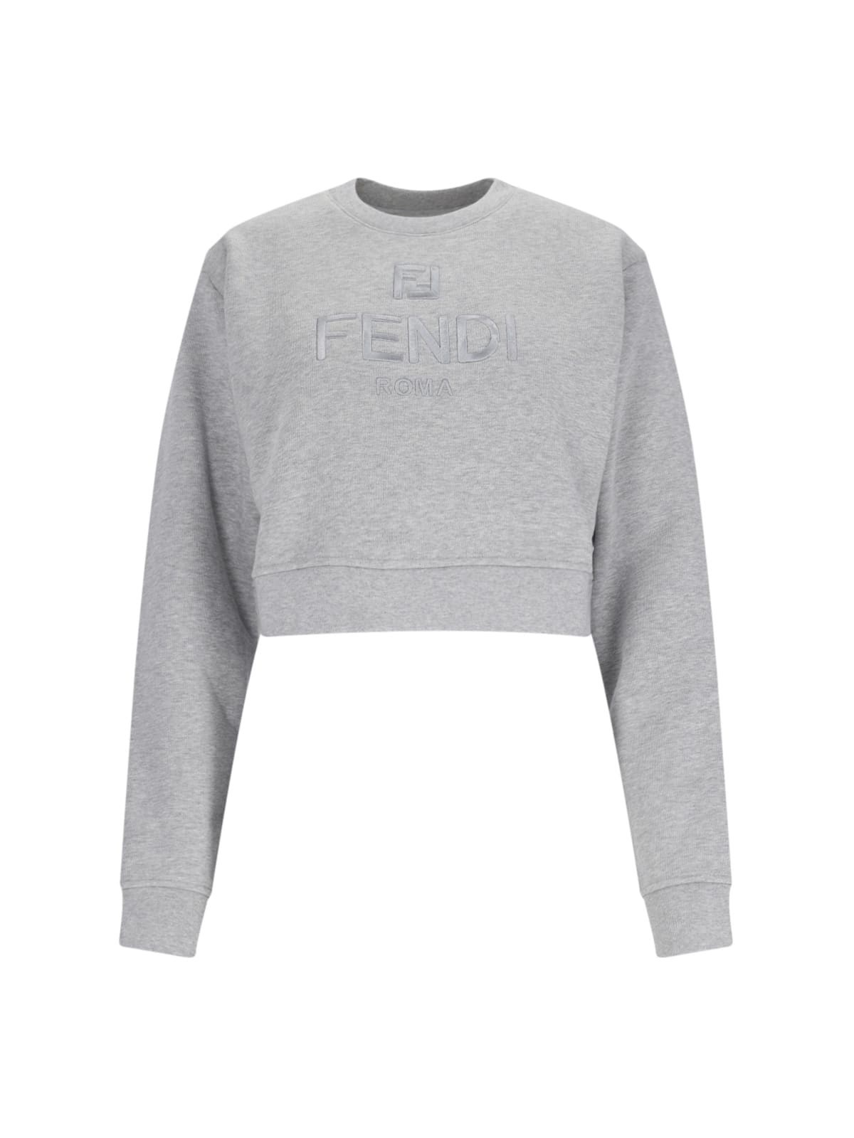 LOGO CROPPED SWEATSHIRT - 1