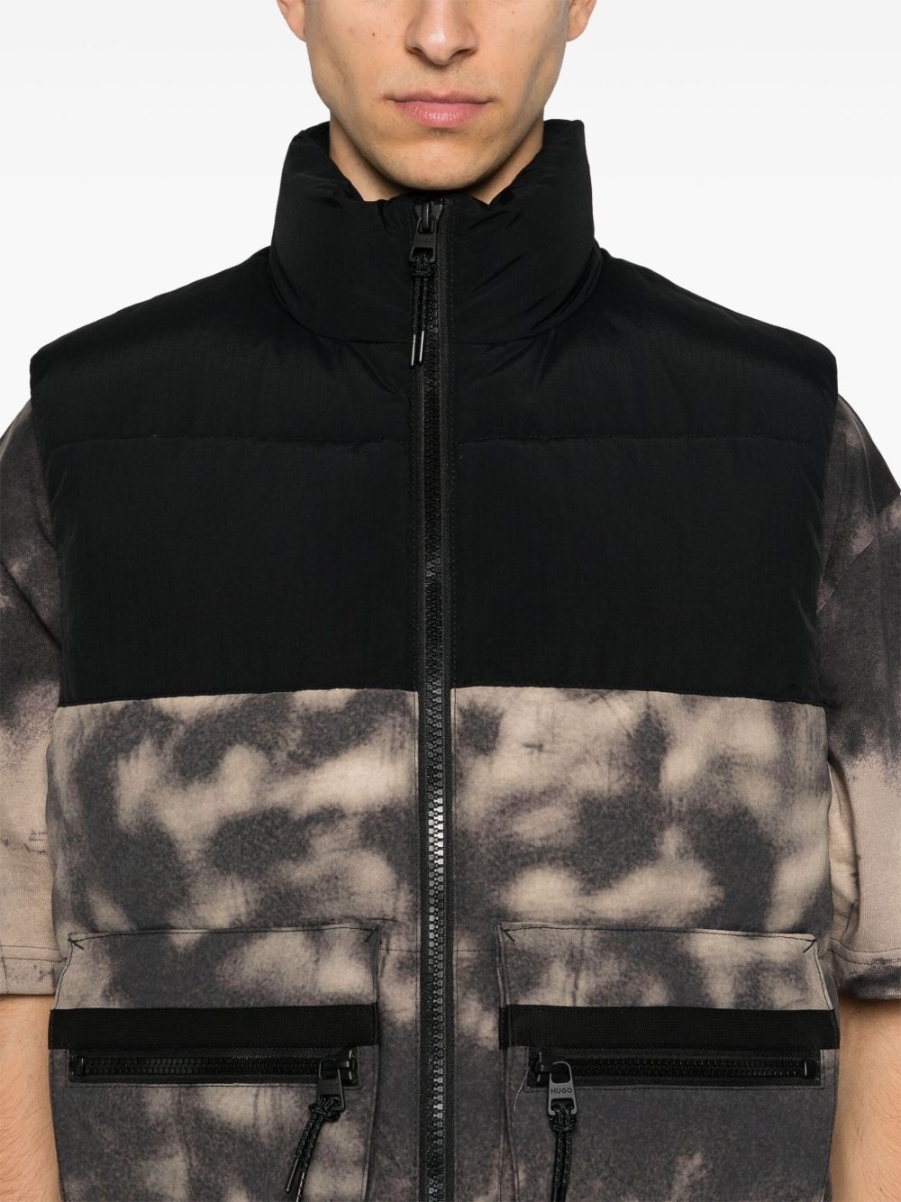tie-dye print gilet - 5