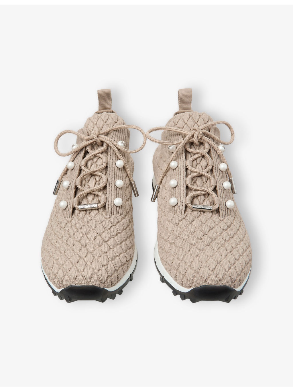 Veles Diamond-Texture Knitted Low-Top Trainers - 2