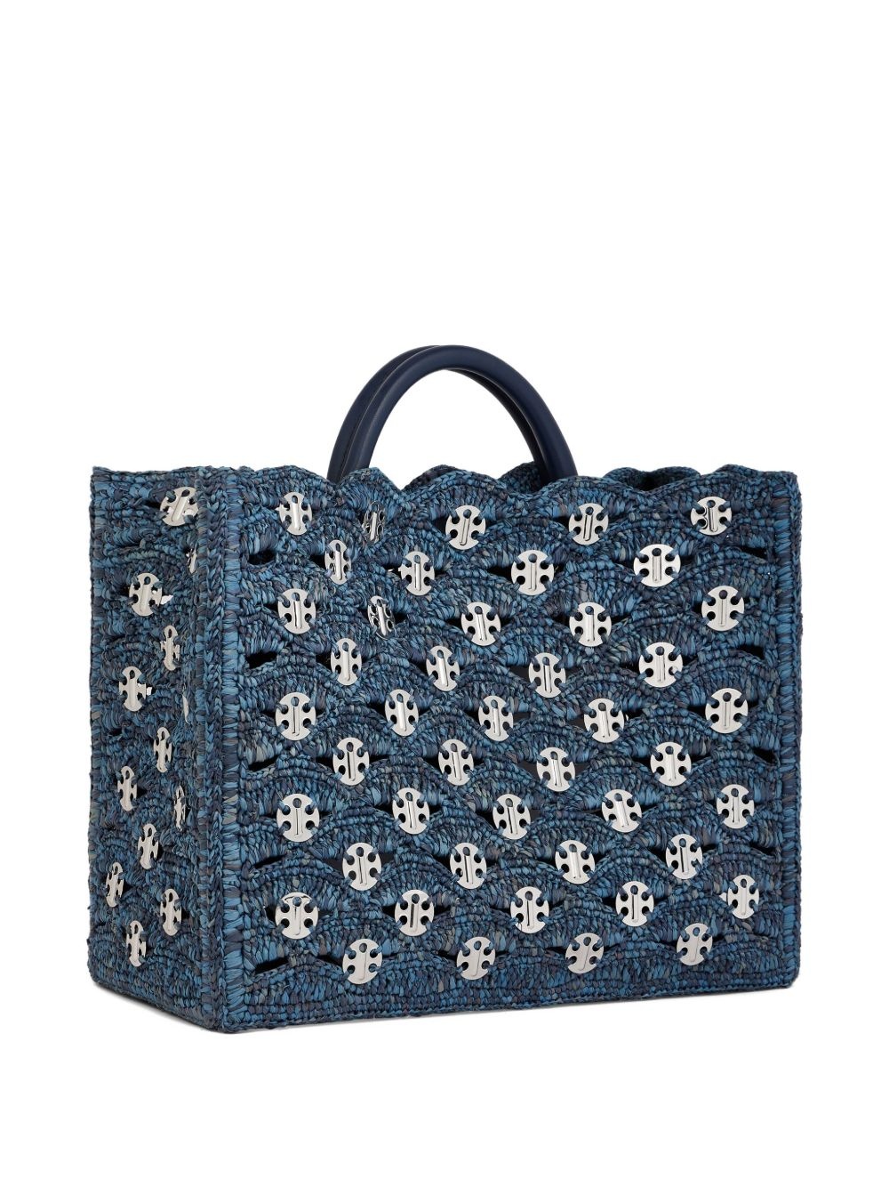 woven raffia tote bag - 4