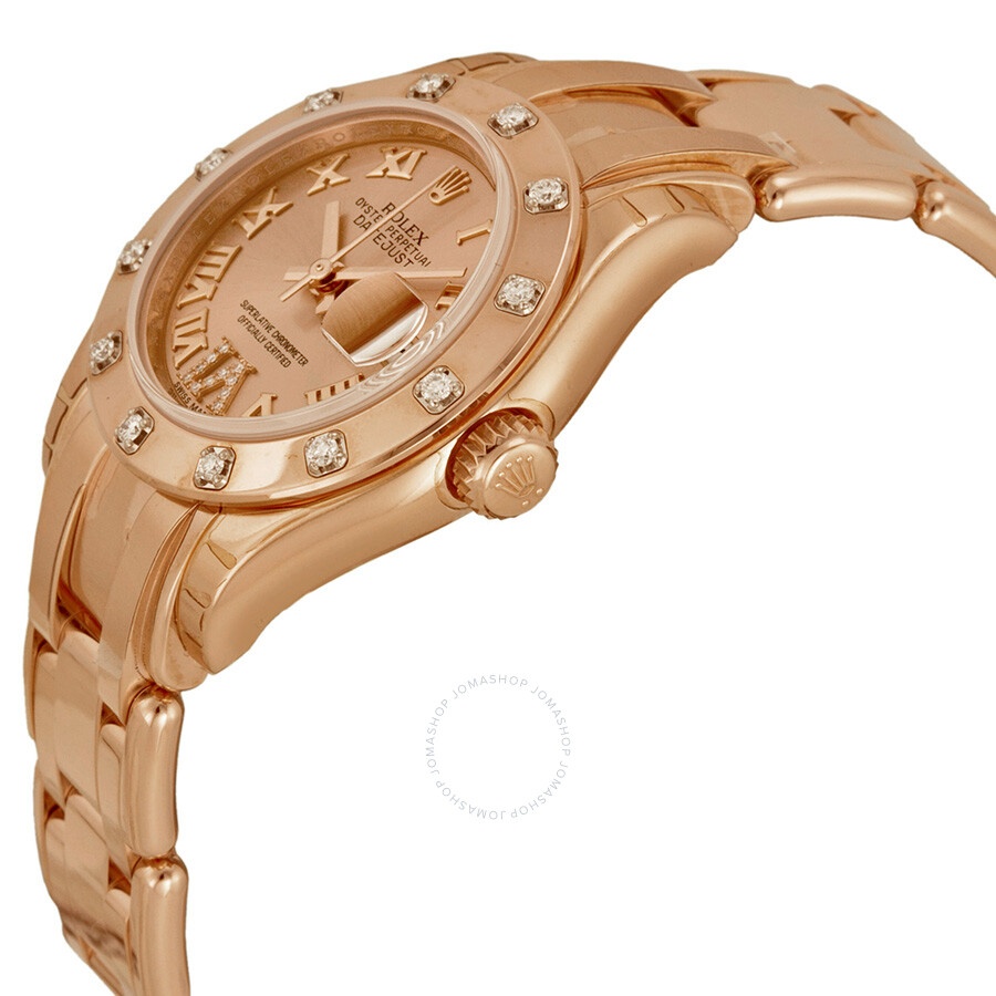 Rolex Lady-Datejust Pearlmaster Pink Dial 18K Everose Gold Automatic Ladies Watch 80315PKRDPM - 2