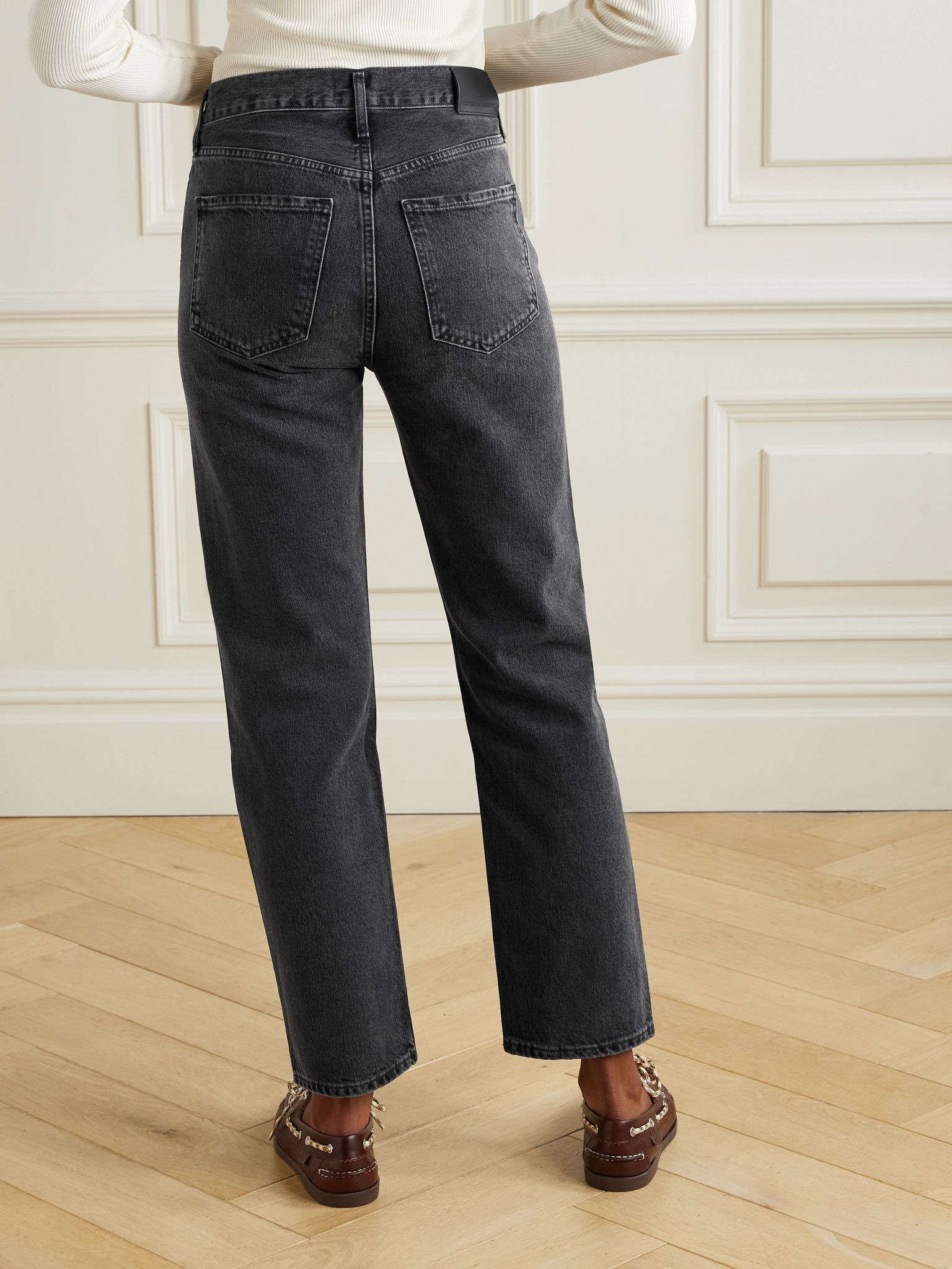 Blaine high-rise straight-leg jeans Black - 4