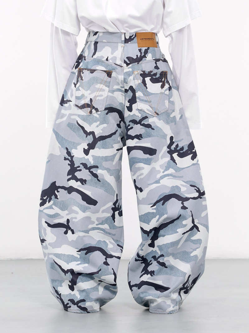 Blue Camo 큰 모양 청바지 3