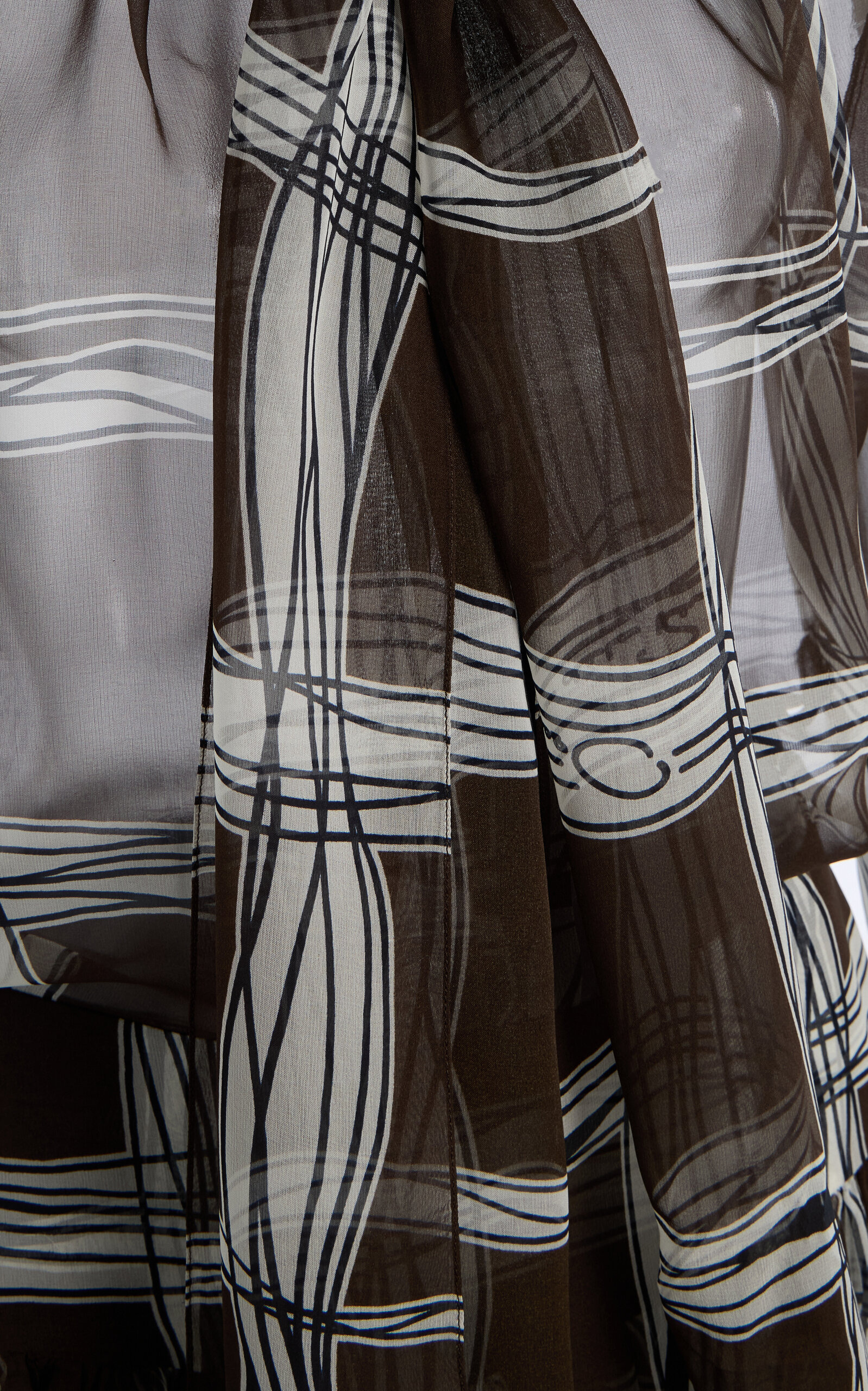 Silk Chiffon Maxi Shirt Dress multi - 6