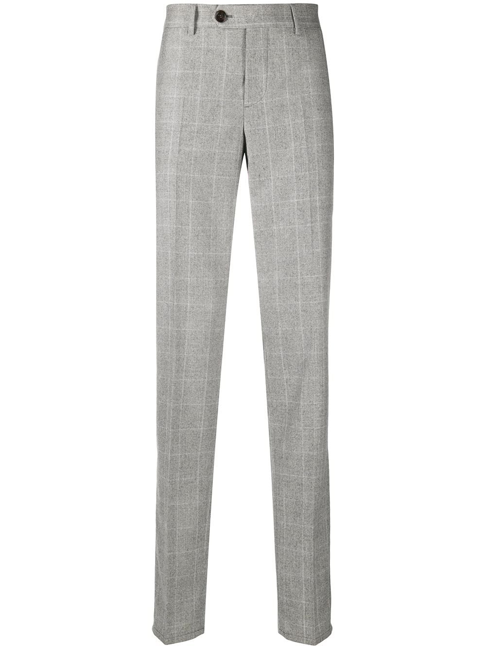 plaid wool trousers  - 1