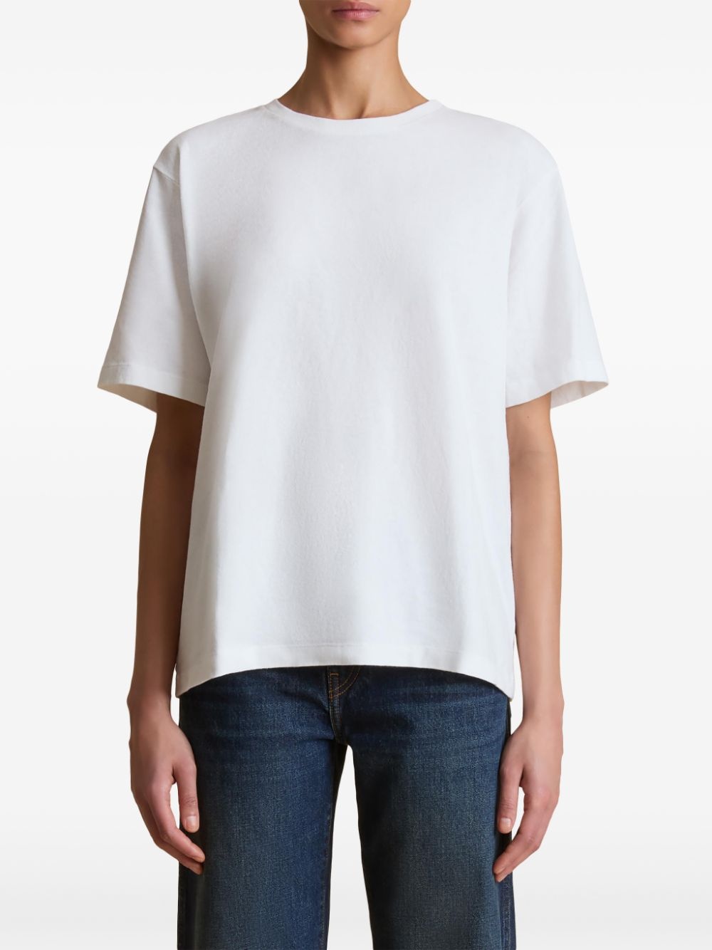 cotton logo-appliqué T-shirt - 3