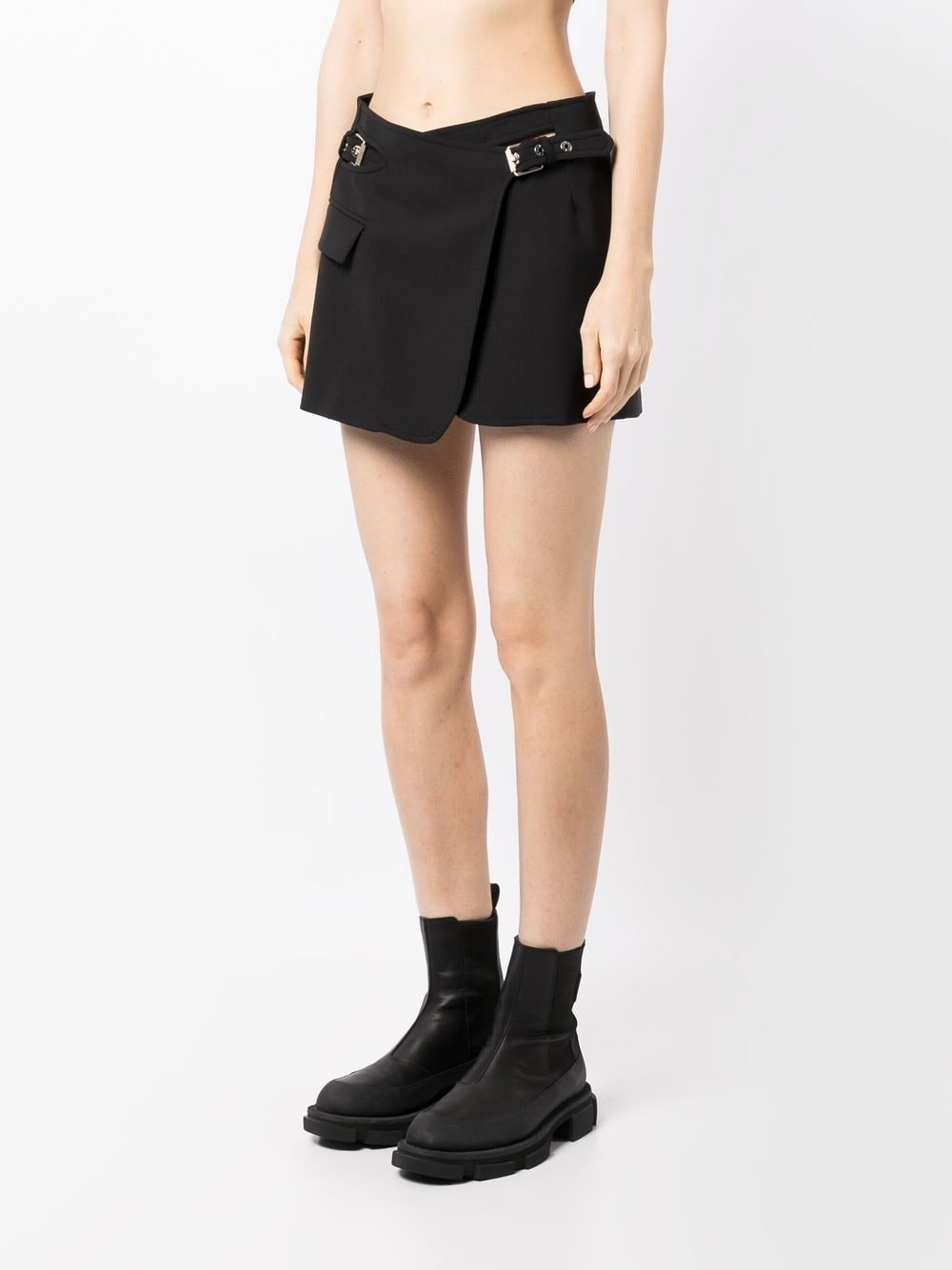 interlock A-line mini skirt - 3
