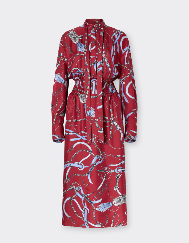 Ferrari Closet print silk dress 1