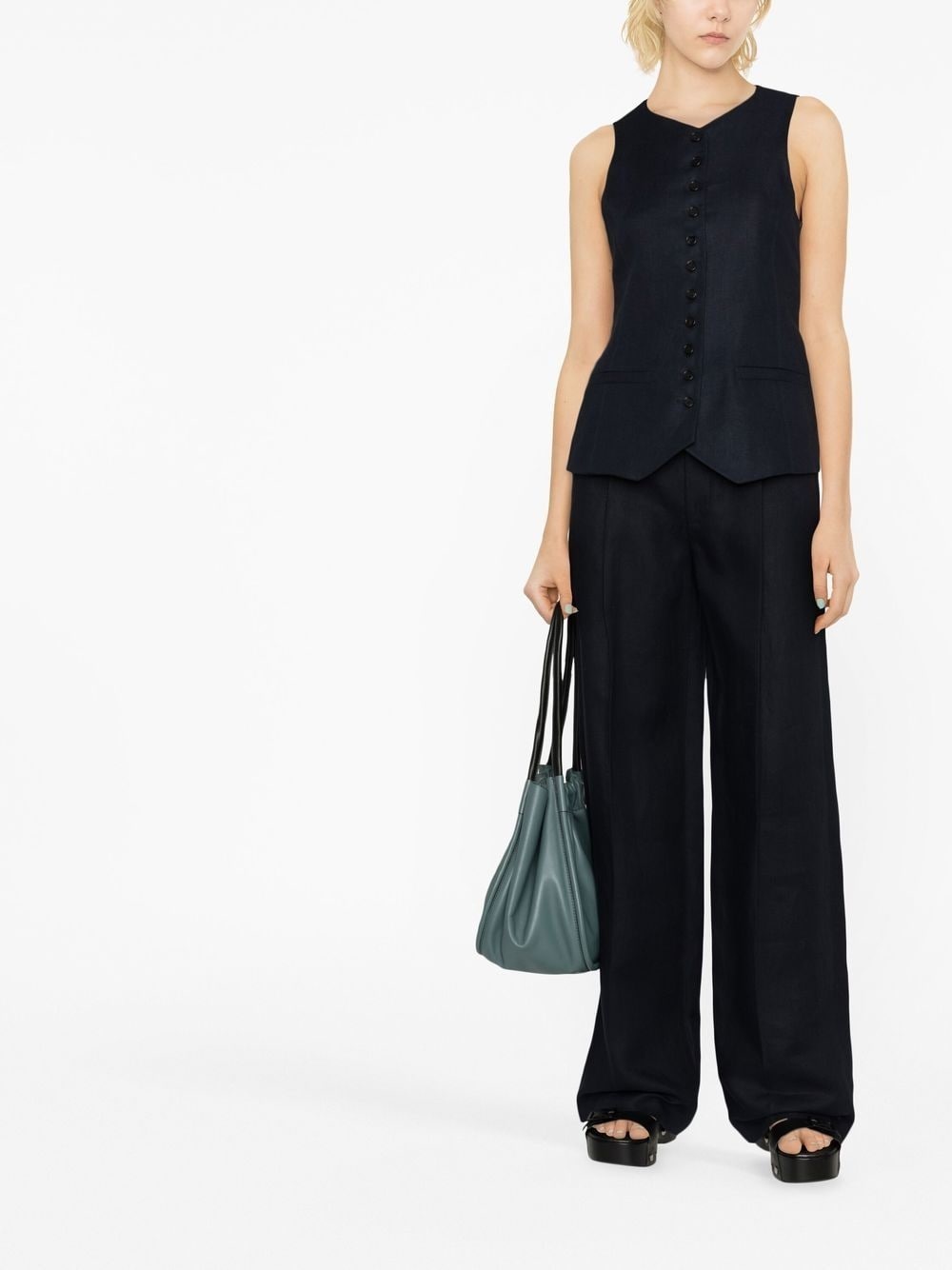 pressed-crease tailored trousers - 2