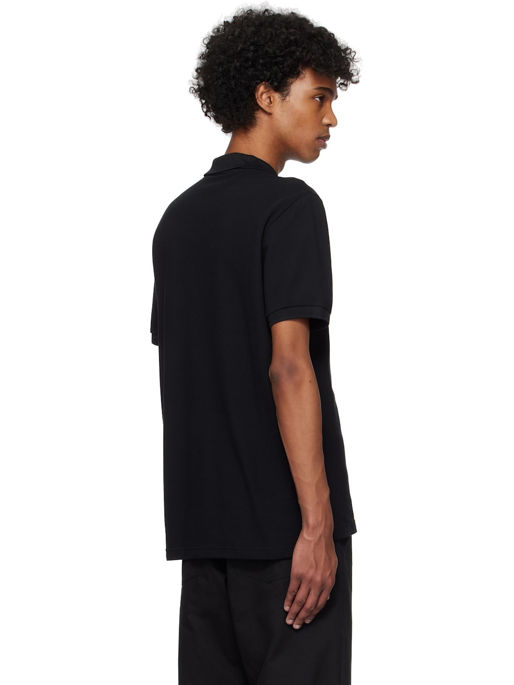 Black Laurel Crown Emblem Polo - 3