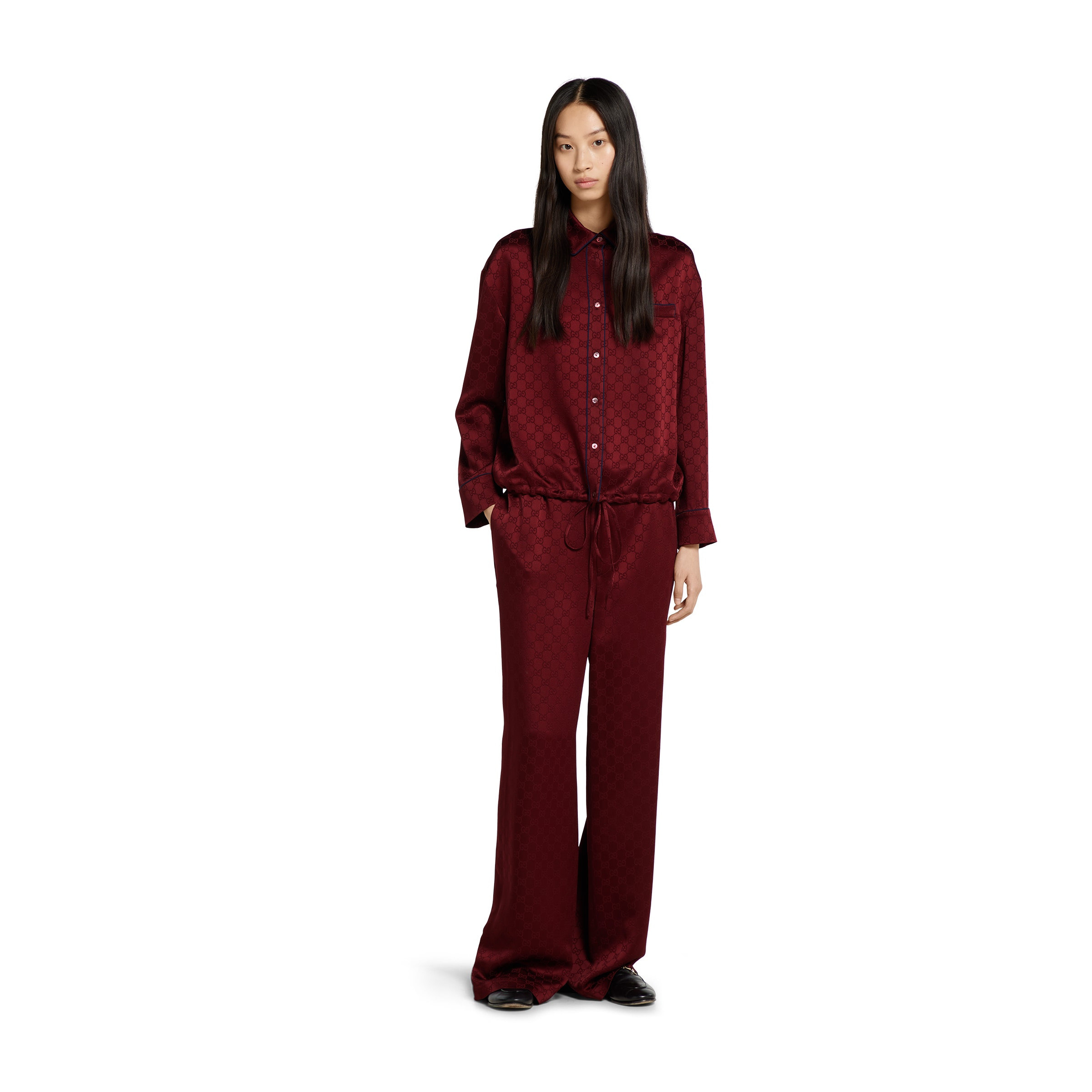 GG satin pants - 2