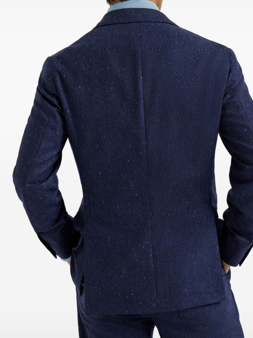 speckled single-breasted blazer - 4