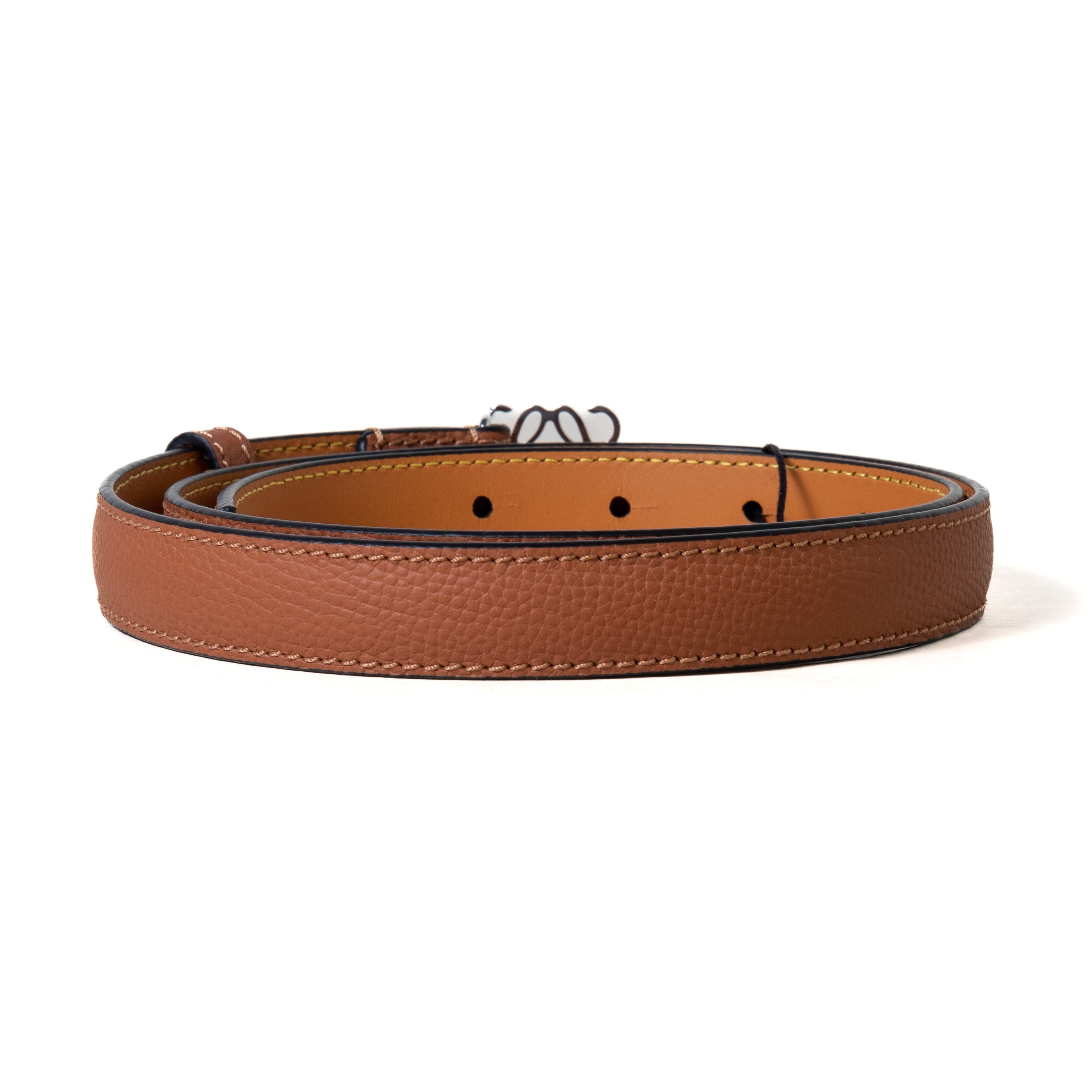 Loewe Anagram Smooth Calfskin Brass Belt Tan - 2