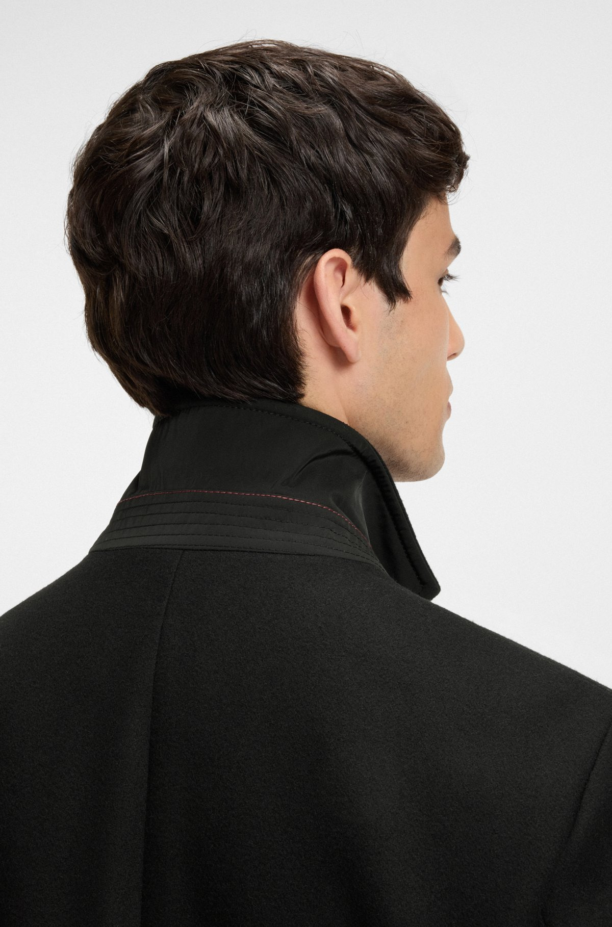 REGULAR-FIT COAT IN A WOOL BLEND - 6