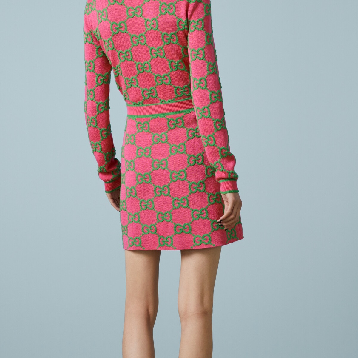 GG cotton and silk blend skirt - 6