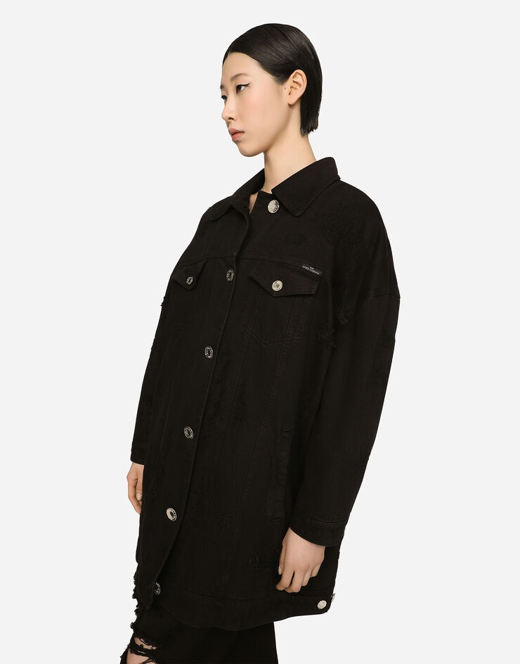 Long denim jacket - 5