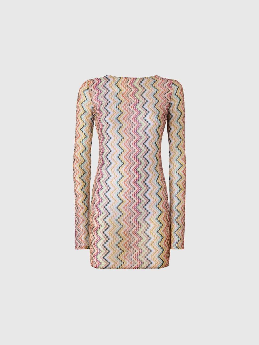 Long-sleeved t-shirt with irregular zig zag print - 1