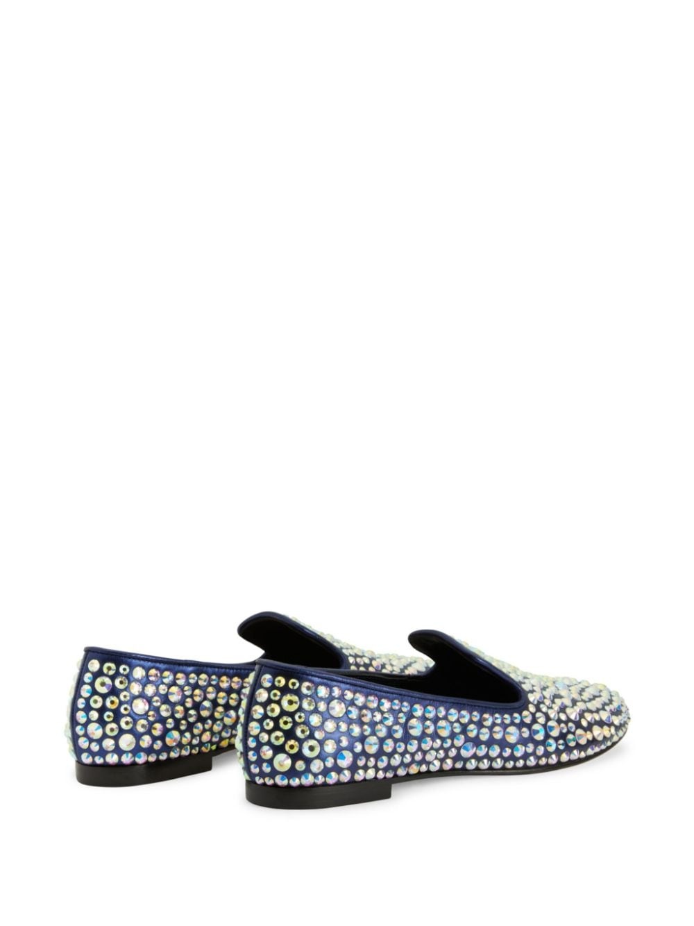 Evangeline rhinestone-embellished suede loafers - 3