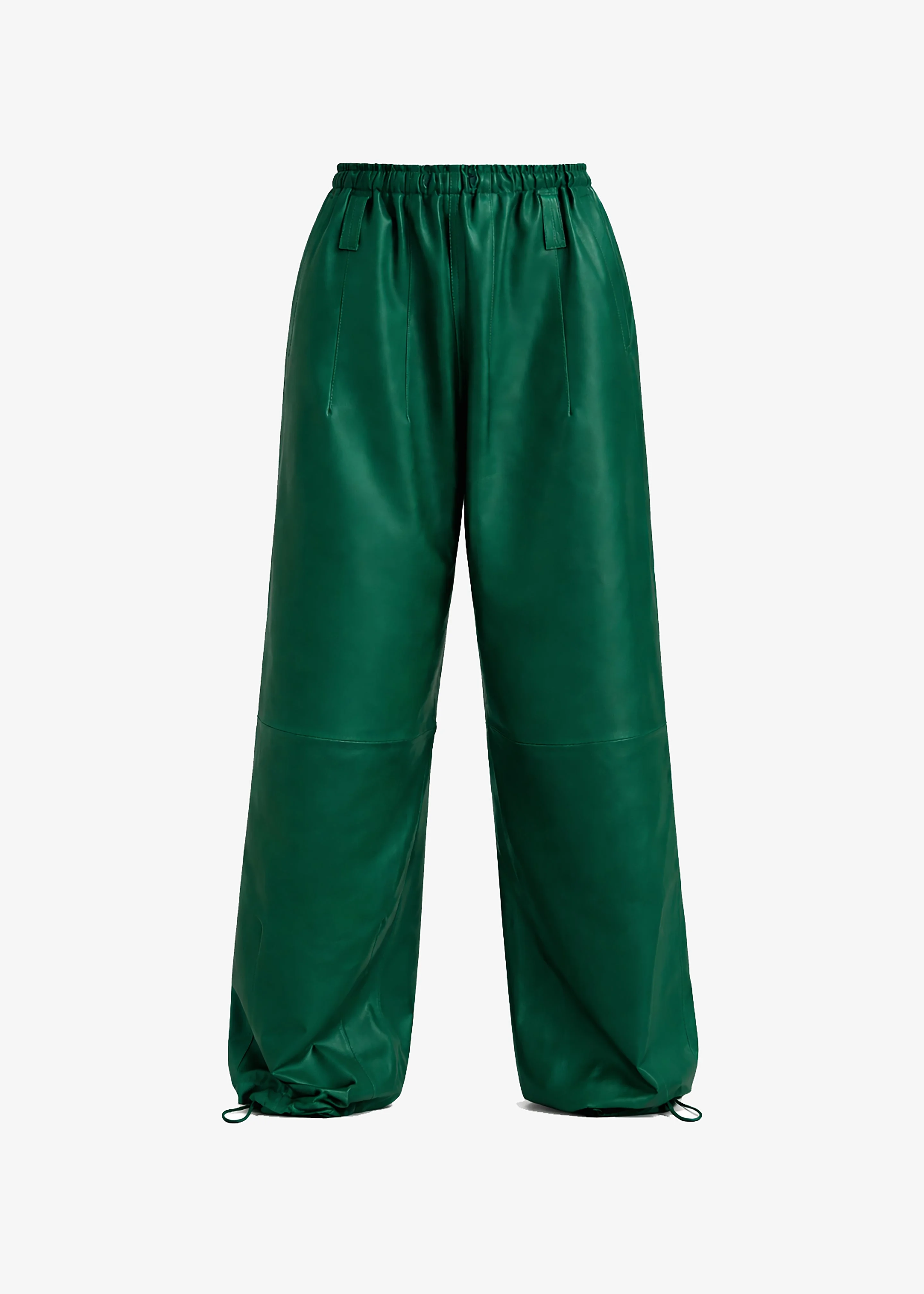 Oakdale Leather Track Pants - Green - 1