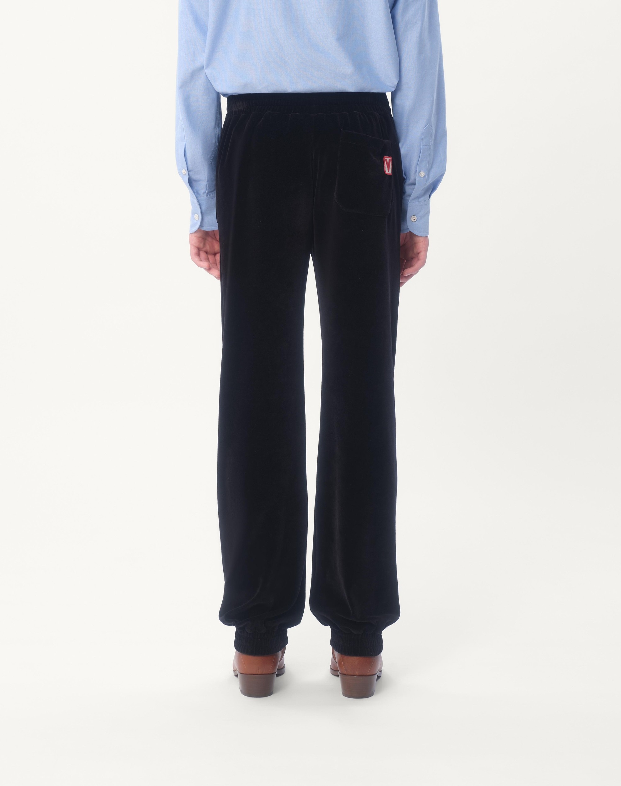 CHENILLE JOGGING PANTS WITH CHEZ VALENTINO PATCH - 7