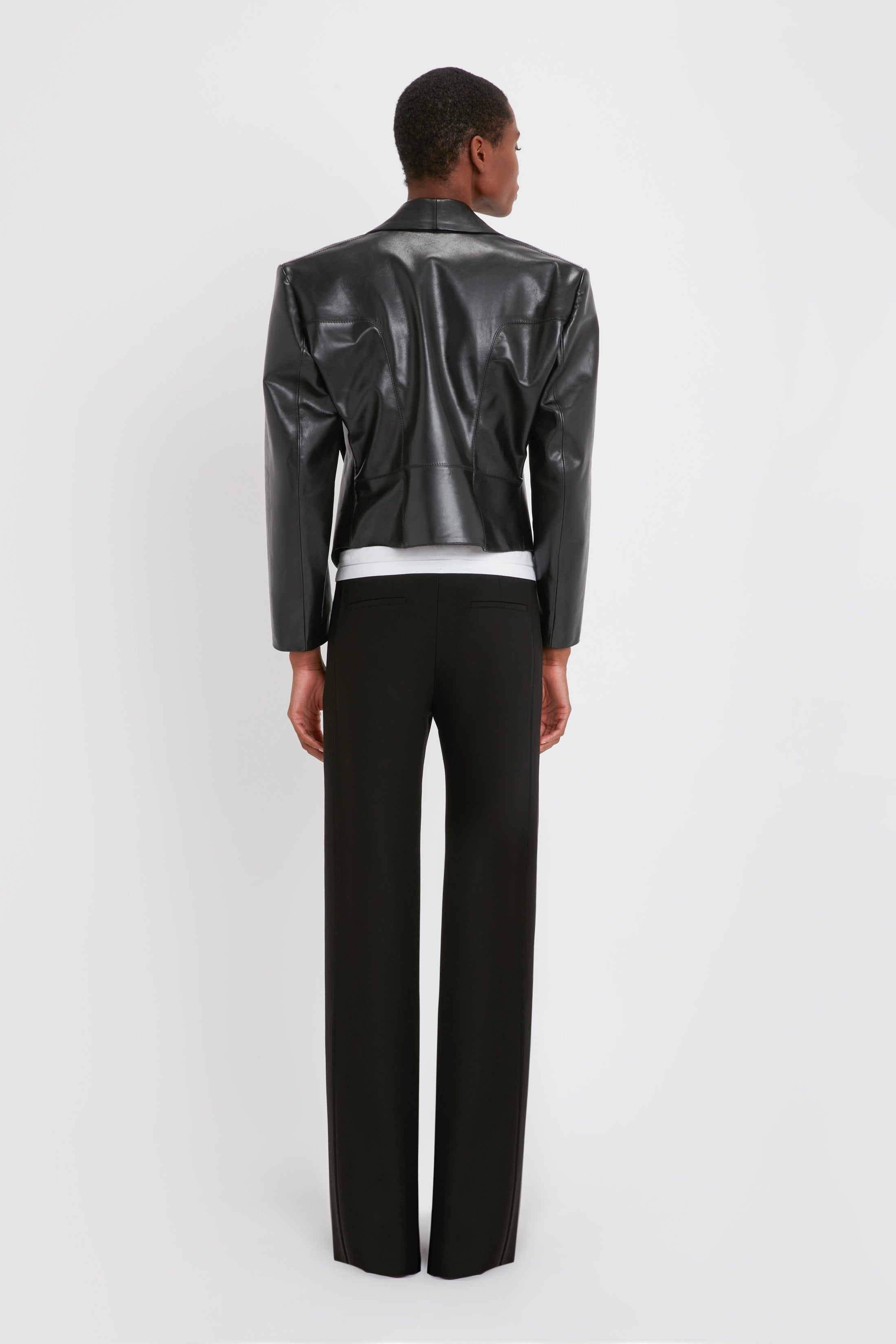 Tailored Biker Jacket In Black - 4