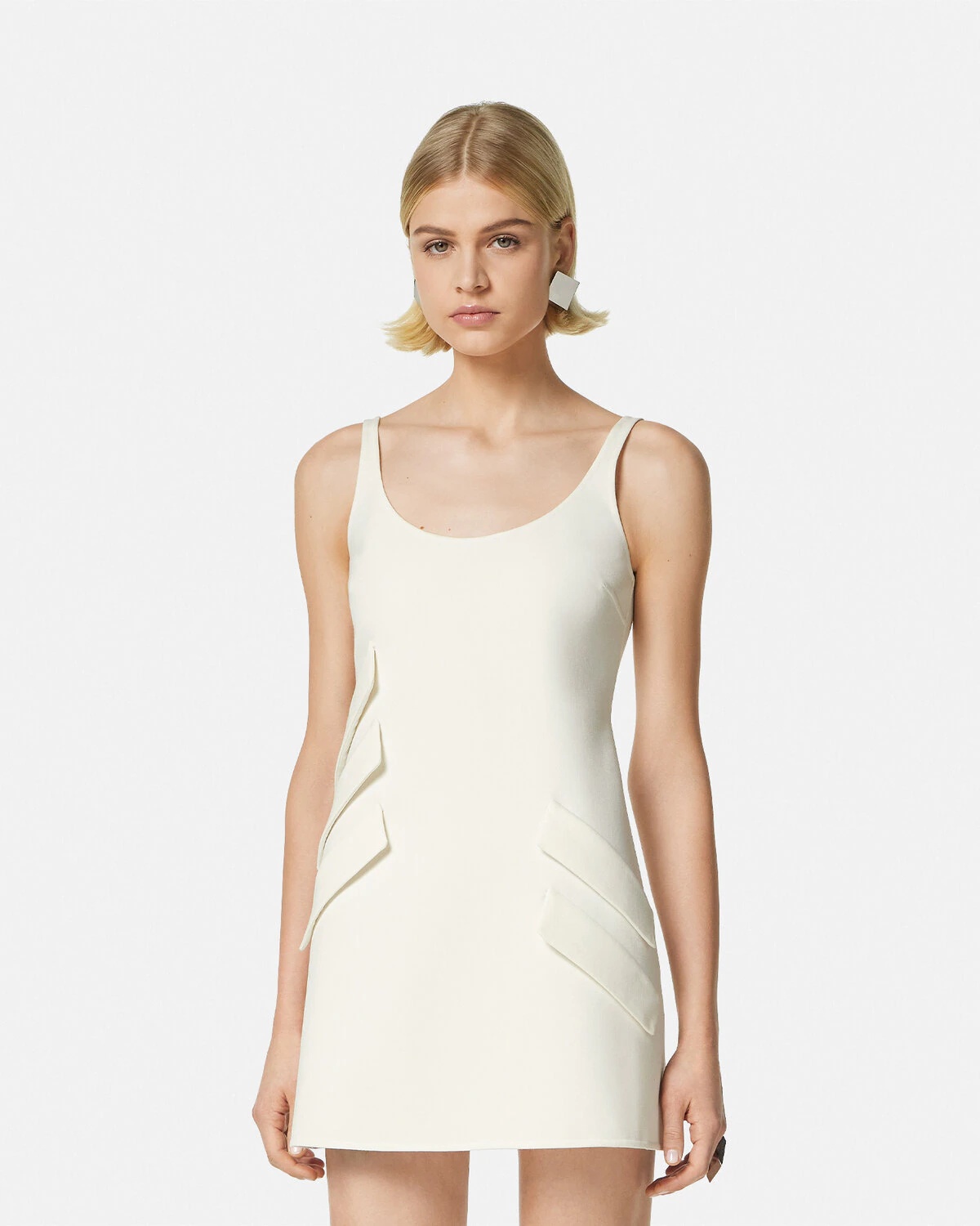 Wool-Blend Shift Mini Dress - 4