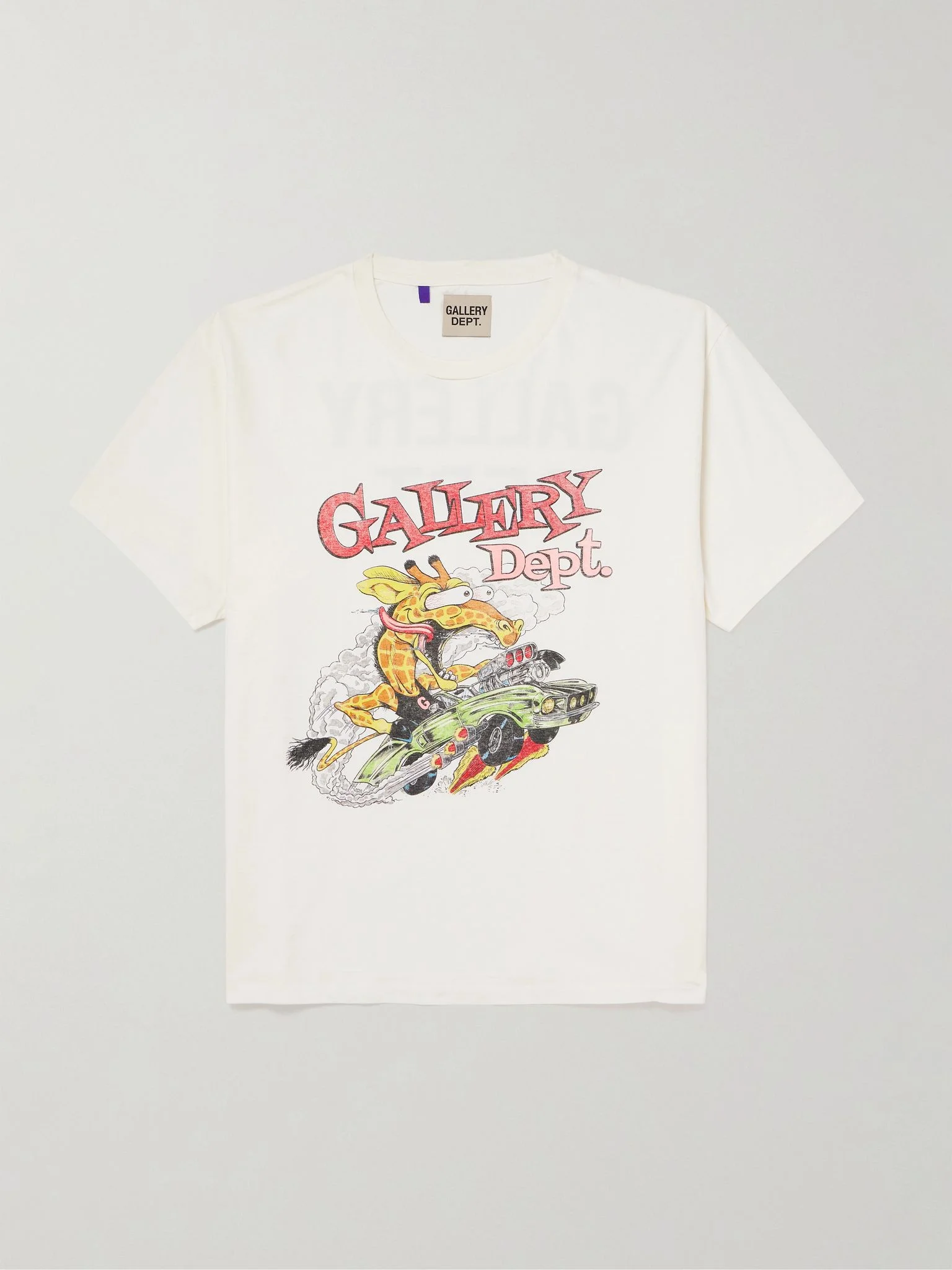 Rally Glittered Logo-Print Cotton-Jersey T-Shirt Off-white - 1
