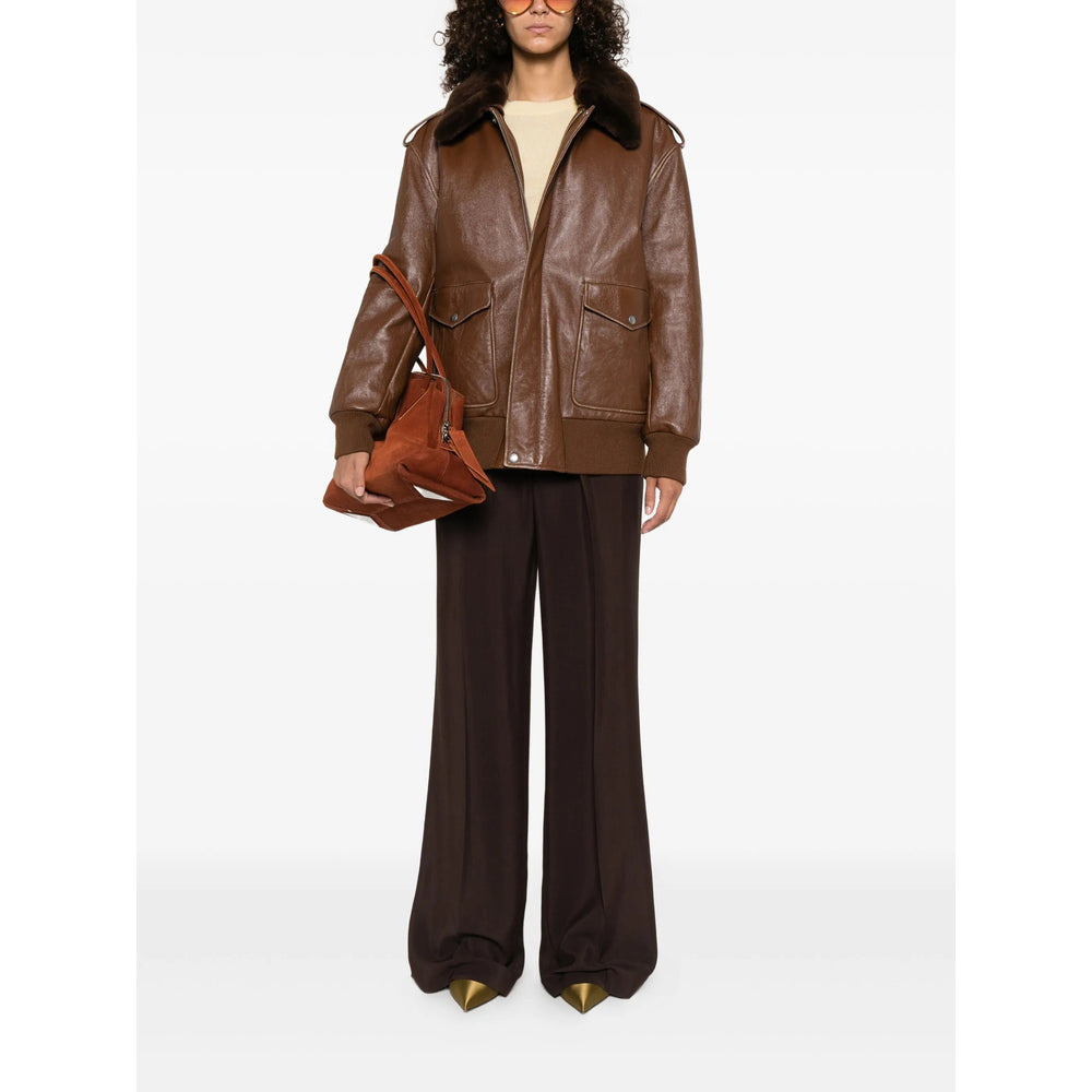 Prada Brown Jackets - Leather Jackets Women - 4