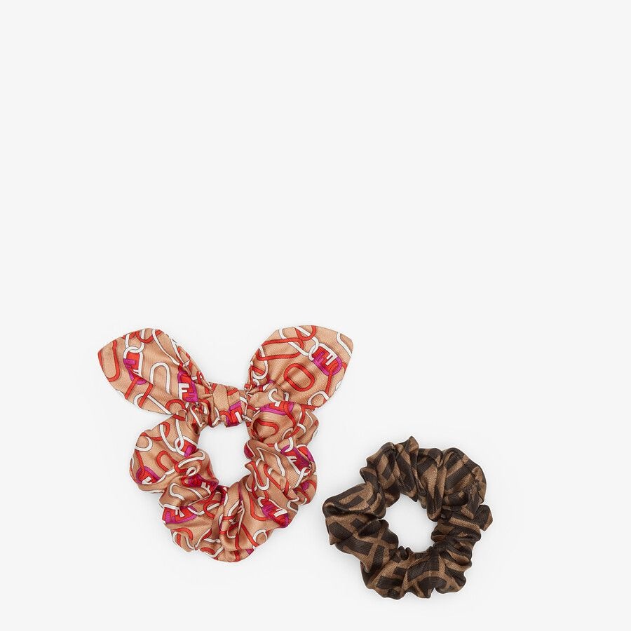 Set of two multicolor silk hairbands - 1