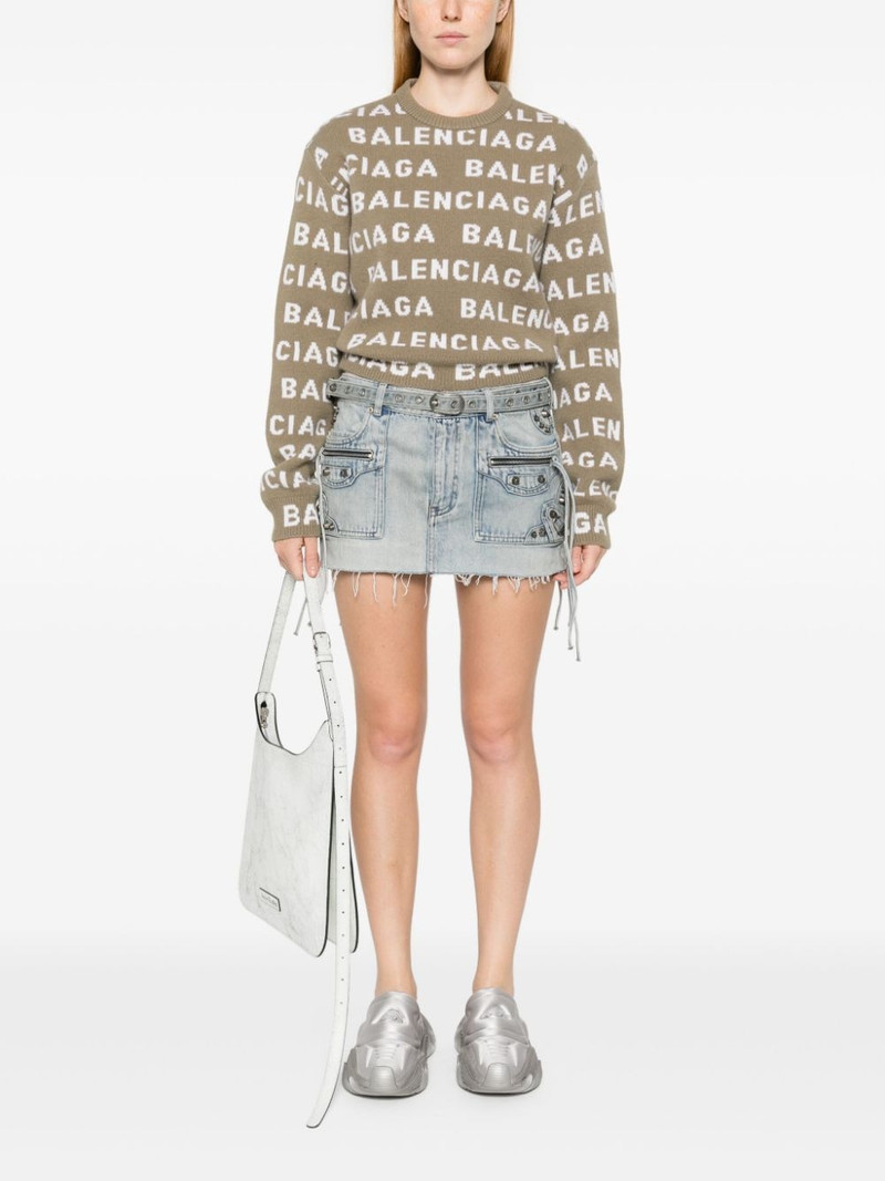 BALENCIAGA Cagole denim miniskirt outlook