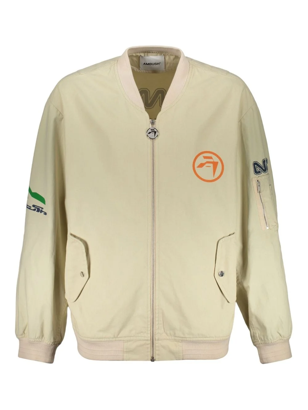 logo-print bomber jacket - 1