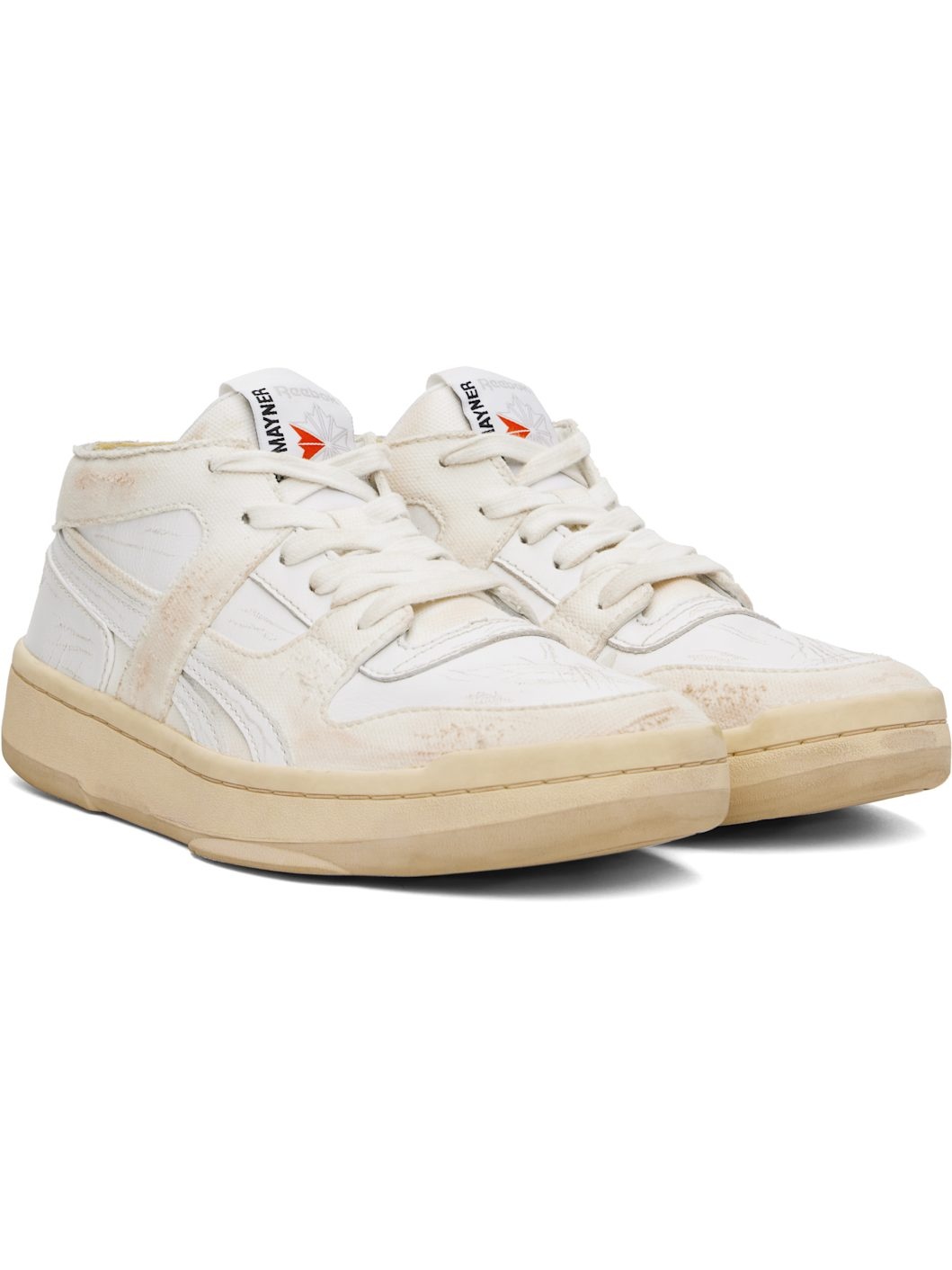 Off-White Reebok Classics Edition BB5600 Cut Sneakers - 4
