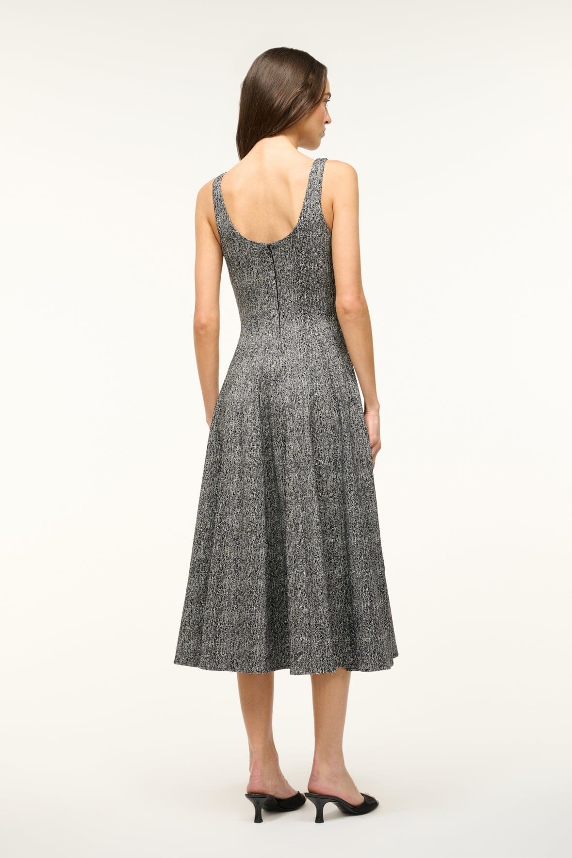 STAUD WELLS DRESS TEXTURED HERRINGBONE - 5