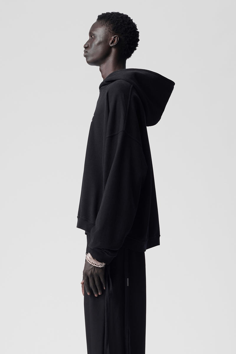 Ann Demeulemeester Achim Cropped Comfort Hoodie outlook