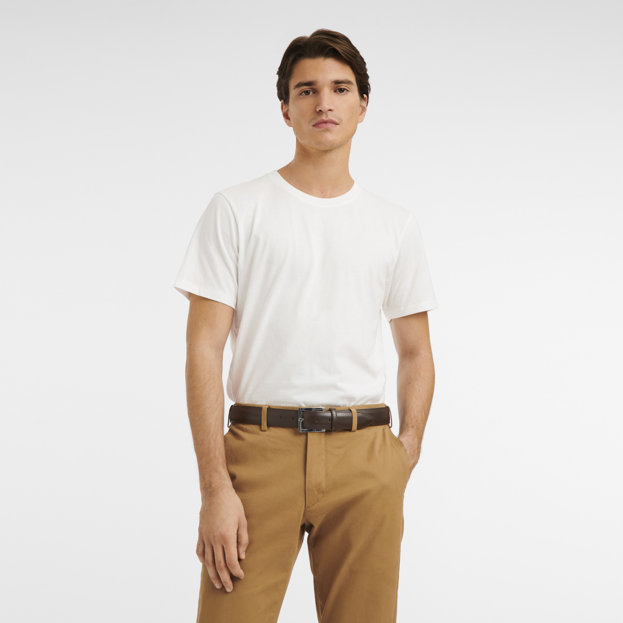 Végétal Men's belt Mocha - Leather - 2