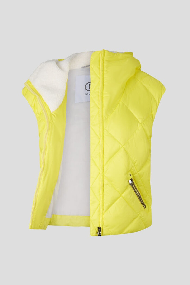 Marla Quilted waistcoat in Yellow 7