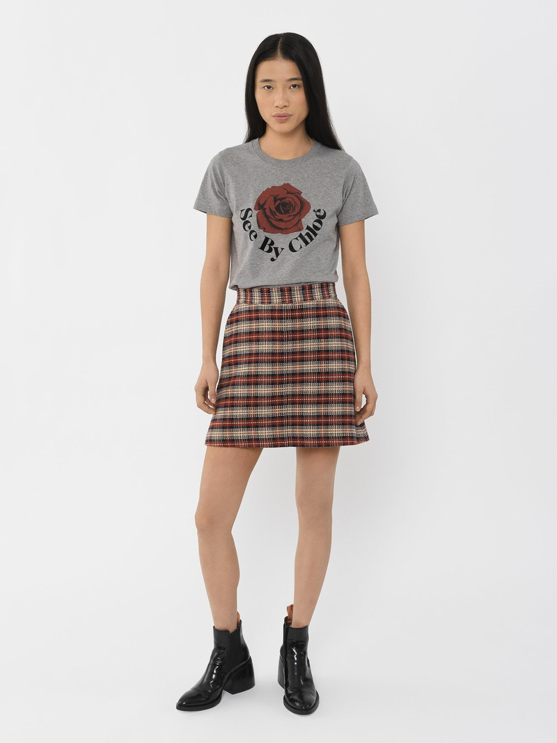 See by Chloé CHECKED MINI SKIRT outlook