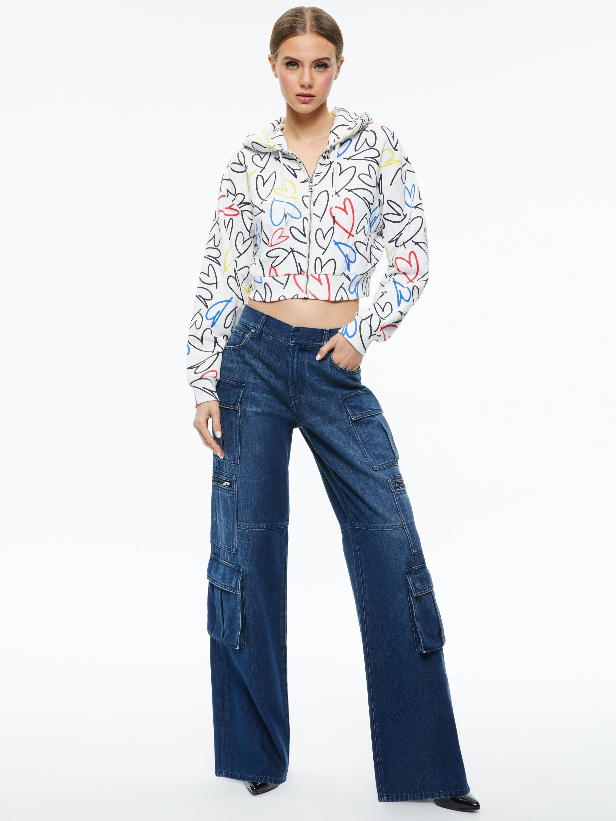 A+O X LELE PONS HEARTS BARRON CROPPED HOODIE - 4