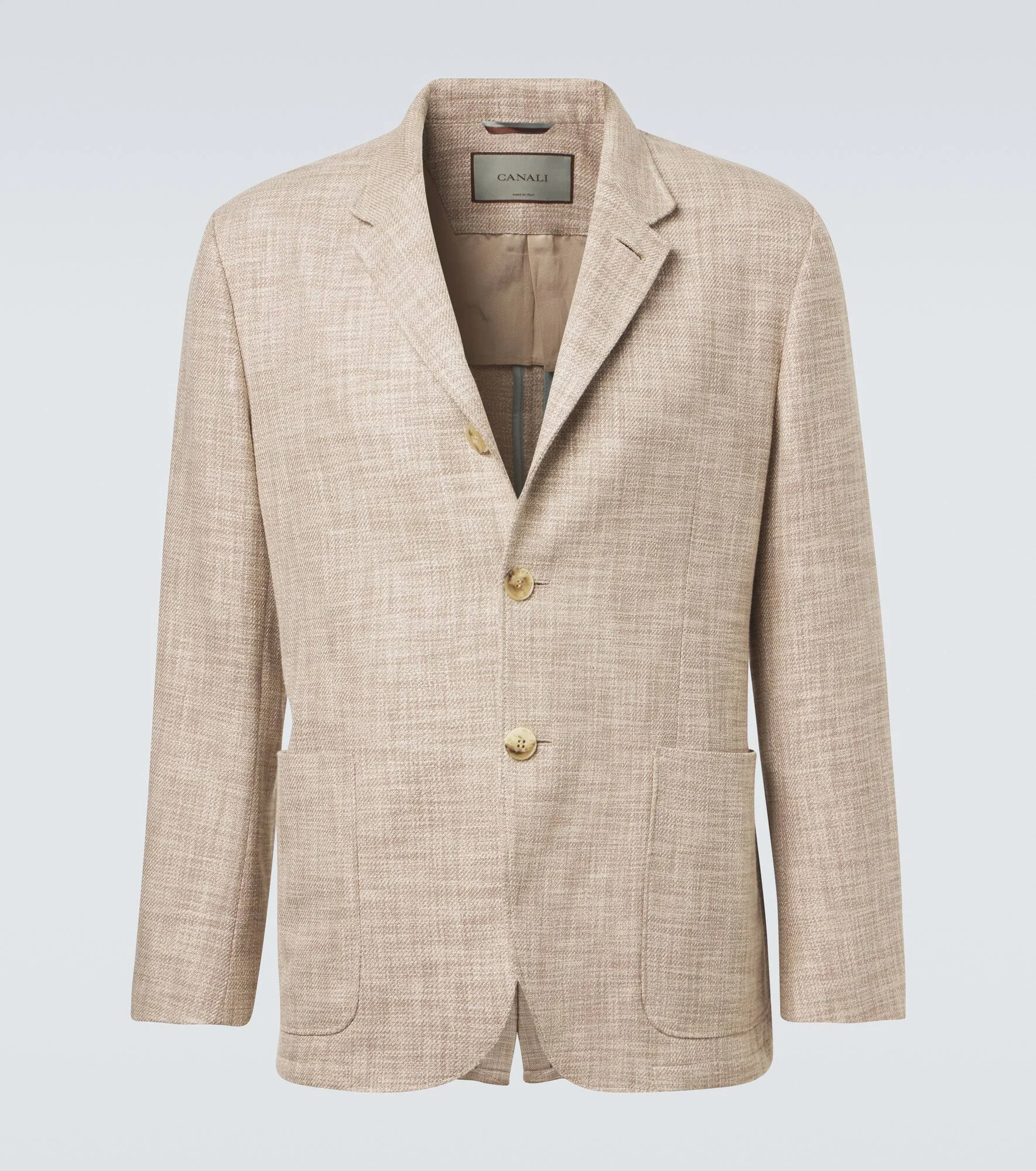 Cotton, wool, and silk blazer - 1
